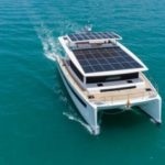 First SILENT 60 solar electric catamaran with kite wing launched